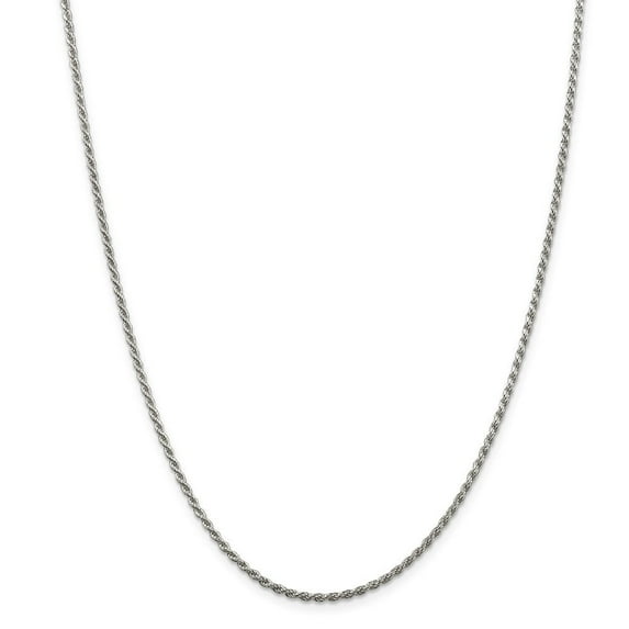 Auriga Fine Jewelry 925 Sterling Silver 1.85 mm Diamond-cut Rope Chain Necklace for Women 20"