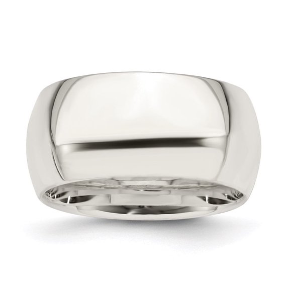 Auriga Fine Jewelry 925 Sterling Silver 10mm Comfort Fit Wedding Band Ring for Men Size 11