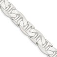 thumbnail image 1 of Auriga Fine Jewelry 925 Sterling Silver 11.5 mm Flat Anchor Chain Necklace for Men's 24", 1 of 7