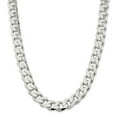 thumbnail image 1 of Auriga Fine Jewelry 925 Sterling Silver 13 mm Curb Chain Necklace for Men 24", 1 of 6
