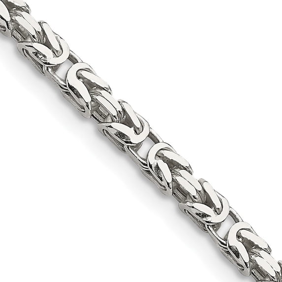 Auriga Fine Jewelry 925 Sterling Silver 2.5 mm Byzantine Chain Necklace for Women 16"