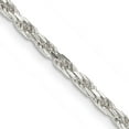 thumbnail image 1 of Auriga Fine Jewelry 925 Sterling Silver 2.5 mm Diamond-cut Rope Chain w/4in ext. Necklace for Women 22", 1 of 7