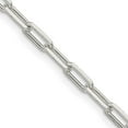 thumbnail image 1 of Auriga Fine Jewelry 925 Sterling Silver 3.25 mm Elongated Open Link Chain Necklace for Women 18", 1 of 5