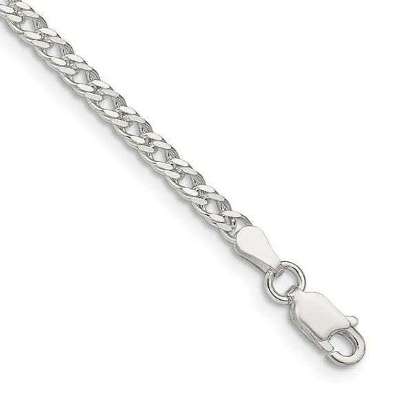 Auriga Fine Jewelry 925 Sterling Silver 3.3mm Rambo Chain Bracelet 7inch for Women