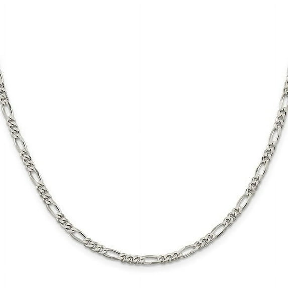 Auriga Fine Jewelry 925 Sterling Silver 3.5 mm Figaro Chain Necklace for Women 26"