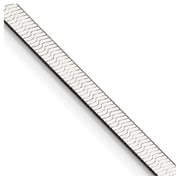 Auriga Fine Jewelry 925 Sterling Silver 3 mm Magic Herringbone Chain Necklace for Women 18
