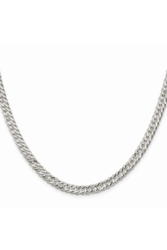 Fine Jewelry 925 Sterling Silver 5.5 mm Rambo Chain Necklace for Men 22"