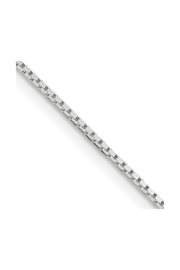 925 Sterling Silver .6 mm Mirror Box Chain Necklace w/2in Extender Necklace for Women 18"