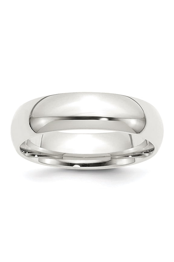 Fine Jewelry 925 Sterling Silver 6mm Comfort Fit Wedding Band Ring Size 7 for Women
