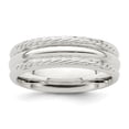 thumbnail image 1 of Auriga Fine Jewelry 925 Sterling Silver 6mm Wedding Band Ring Size 8.5 for Women, 1 of 6