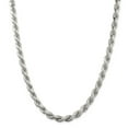 thumbnail image 1 of Auriga Fine Jewelry 925 Sterling Silver 7 mm Diamond-cut Rope Chain Necklace for Men 20", 1 of 6