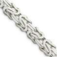 thumbnail image 1 of Auriga Fine Jewelry 925 Sterling Silver 8.25 mm Byzantine Chain Necklace for Mens 24", 1 of 6