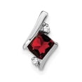 thumbnail image 1 of Auriga Fine Jewelry 925 Sterling Silver Antique Cushion Garnet and Diamond Pendant for Women, 1 of 5