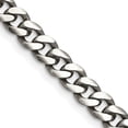 thumbnail image 1 of Auriga Fine Jewelry 925 Sterling Silver Antiqued 6 mm Curb Chain Necklace for Mens 26", 1 of 7