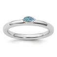 thumbnail image 1 of Auriga Fine Jewelry 925 Sterling Silver Aquamarine Ring for Women Size- 6, 1 of 6