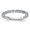 thumbnail image 1 of Auriga Fine Jewelry 925 Sterling Silver Blue Topaz Stackable Ring for Women Size 10, 1 of 4