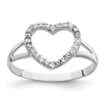 thumbnail image 1 of Auriga Fine Jewelry 925 Sterling Silver CZ Heart Ring for Women Size 6, 1 of 5
