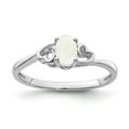 thumbnail image 1 of Auriga Fine Jewelry 925 Sterling Silver Rhodium Plated Created Opal Engagement Ring Size 6 for Women, 1 of 8