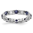 thumbnail image 1 of Auriga Fine Jewelry 925 Sterling Silver Created Sapphire Ring for Women Size 7, 1 of 7