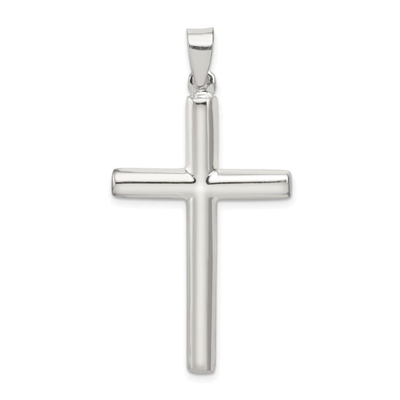 Auriga Fine Jewelry 925 Sterling Silver Cross Pendant for Women L - 44mm, W - 23mm
