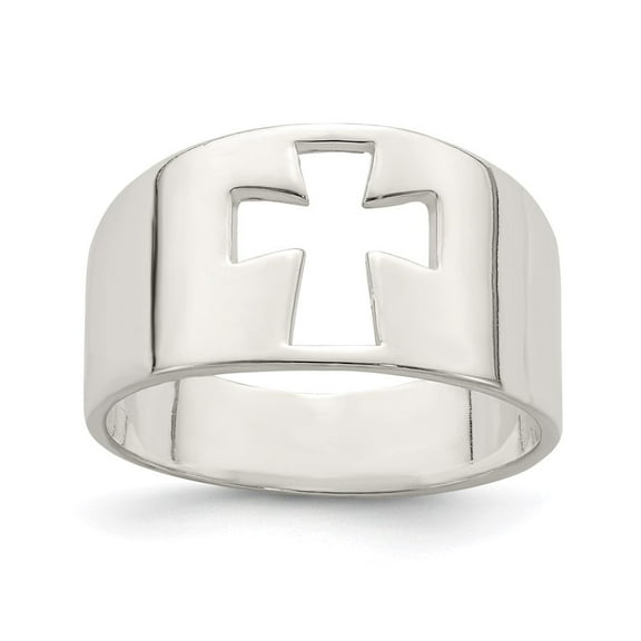 Auriga Fine Jewelry 925 Sterling Silver Cross Ring Size 6 for Women