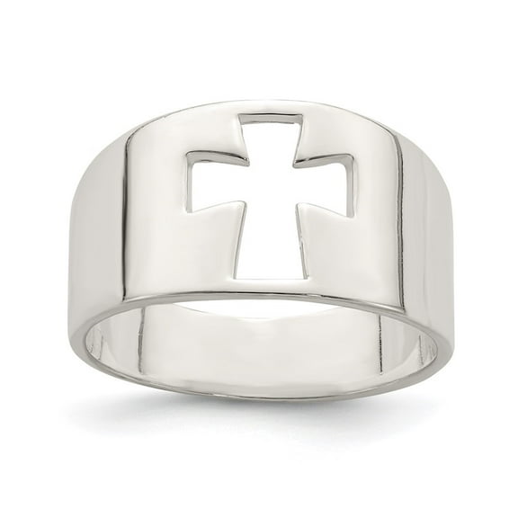 Auriga Fine Jewelry 925 Sterling Silver Cross Ring Size 7 for Women