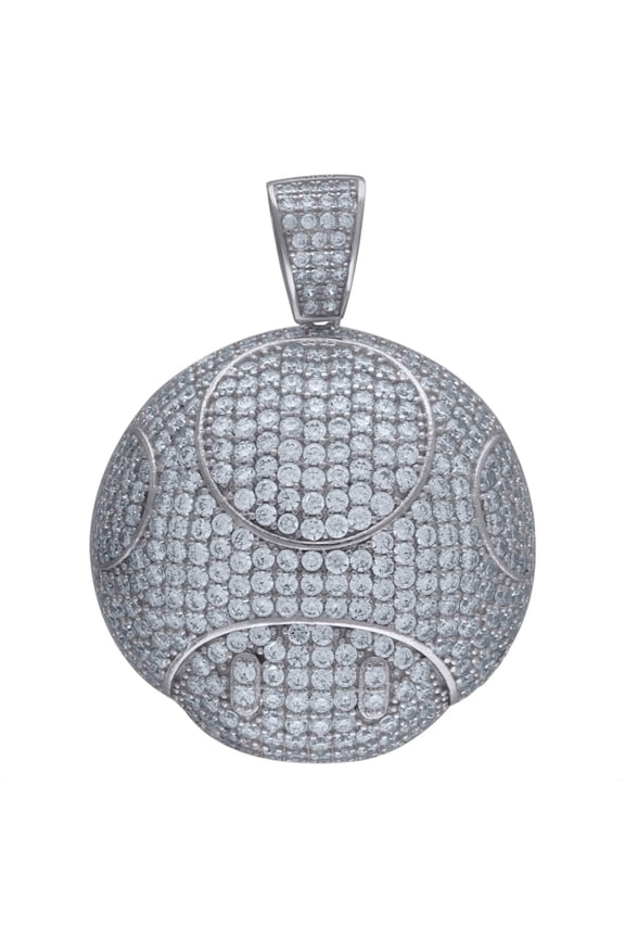 Fine Jewelry 925 Sterling Silver Cubic Zirconia Animated Character Charm Pendant for Men