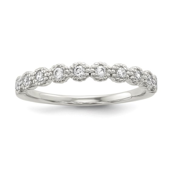 Auriga Fine Jewelry 925 Sterling Silver Cubic Zirconia Ring Size 7 for Women