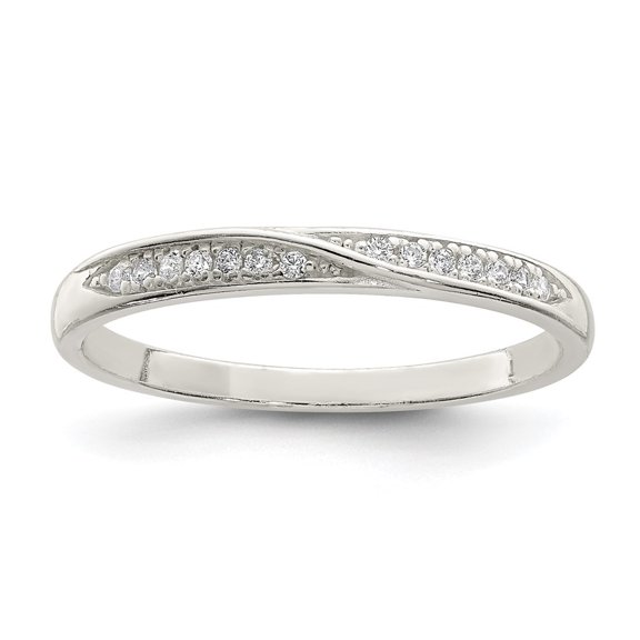 Auriga Fine Jewelry 925 Sterling Silver Cubic Zirconia Ring Size 7 for Women