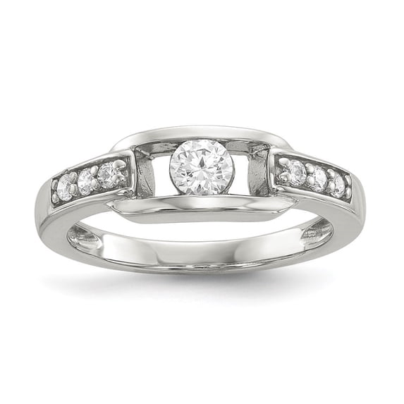 Auriga Fine Jewelry 925 Sterling Silver Cubic Zirconia Ring Size 8 for Women