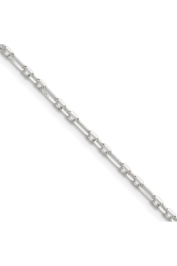 Fine Jewelry 925 Sterling Silver Diamond-cut 2 mm 3 Short Plus 1 Long Cable Link Chain Necklace for Women 24"