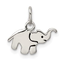 Auriga Fine Jewelry 925 Sterling Silver Enameled Elephant Charm Pendant for Women (L-13.17mm, W-13.13mm)