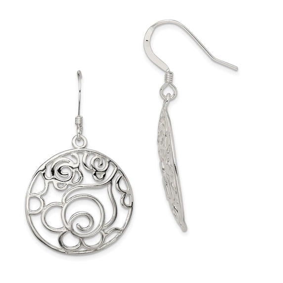 Auriga Fine Jewelry 925 Sterling Silver Fancy Circle Dangle Earrings for Women