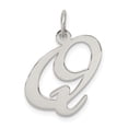 thumbnail image 1 of Auriga Fine Jewelry 925 Sterling Silver Fancy Script Letter Q Initial Charm Pendant for Women (L - 22mm, W - 18mm), 1 of 6