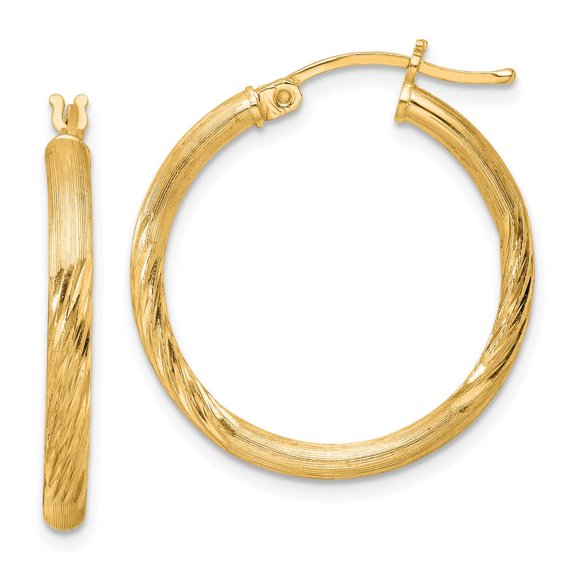 Auriga Fine Jewelry 925 Sterling Silver Flash Gold-plated Hoop Earrings for Women (L-27mm, W-25mm)