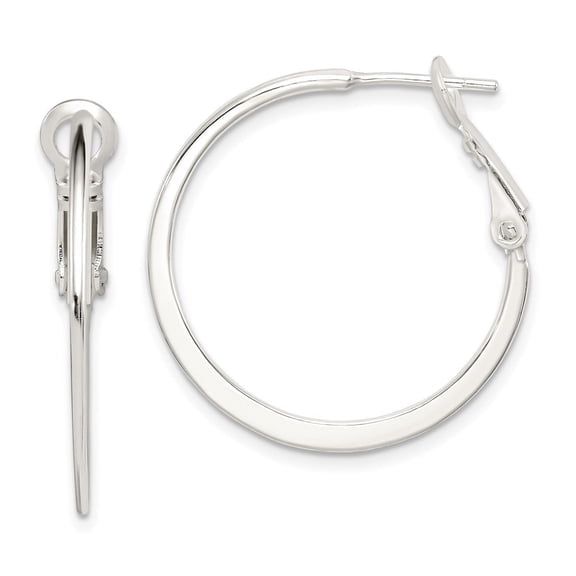 Auriga Fine Jewelry 925 Sterling Silver Flat Hoop Earrings for Women