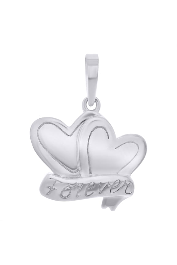 Fine Jewelry 925 Sterling Silver Forever Heart Charm Pendant for Women