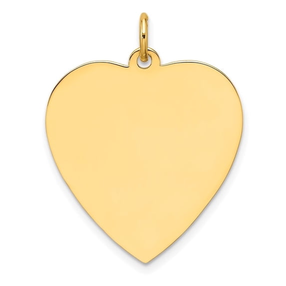 Auriga Fine Jewelry 925 Sterling Silver GP Heart Disc Charm (L- 28 mm, W-22.5 mm) for Women