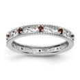 thumbnail image 1 of Auriga Fine Jewelry 925 Sterling Silver Garnet Ring for Women Size 9, 1 of 6