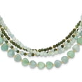 thumbnail image 1 of Auriga Fine Jewelry 925 Sterling Silver Gold-Plated Amazonite Adjustable 17in or Necklace for Women 40", 1 of 8