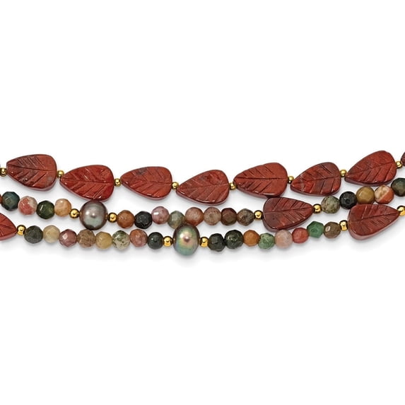 Auriga Fine Jewelry 925 Sterling Silver Gold-Plated Multi Stone Adjustable 17in or Necklace for Women 40"
