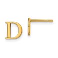 thumbnail image 1 of Auriga Mother's Day Gift 925 Sterling Silver Gold-plated Letter D Initial Post Stud Earrings for Women, 1 of 3