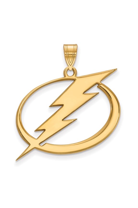 Fine Jewelry 925 Sterling Silver Gold-plated Lightning Extra Large Pendant for Women
