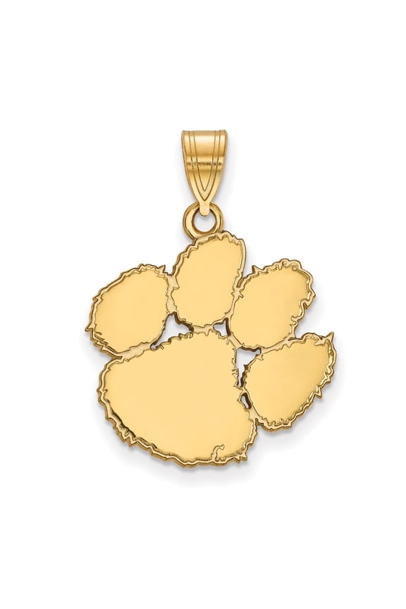 Fine Jewelry 925 Sterling Silver Gold-plated Tiger Paw Large Pendant for Women (L-27 mm, W-20 mm)