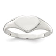 thumbnail image 1 of Auriga Fine Jewelry 925 Sterling Silver Heart Signet Ring Size 7for Women, 1 of 6