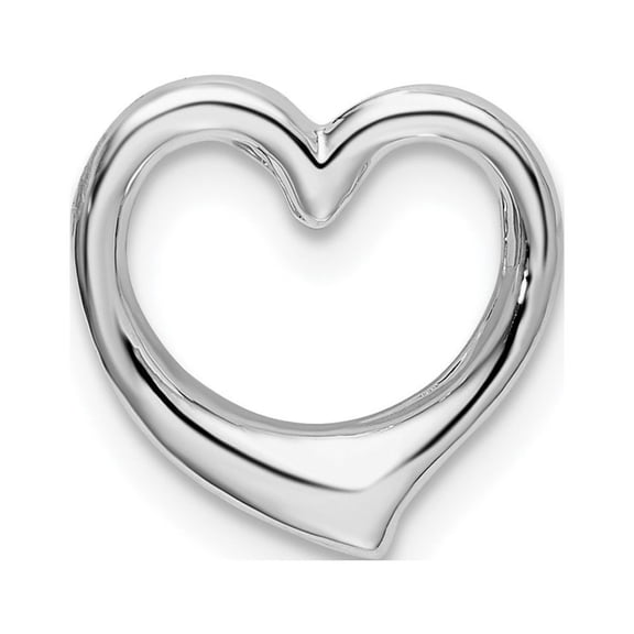 Auriga Fine Jewelry 925 Sterling Silver Heart Slide Valentine's Day Gift for Women