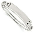 thumbnail image 1 of Auriga Fine Jewelry 925 Sterling Silver Id Hinged Bangle 7 inch for Women, 1 of 5
