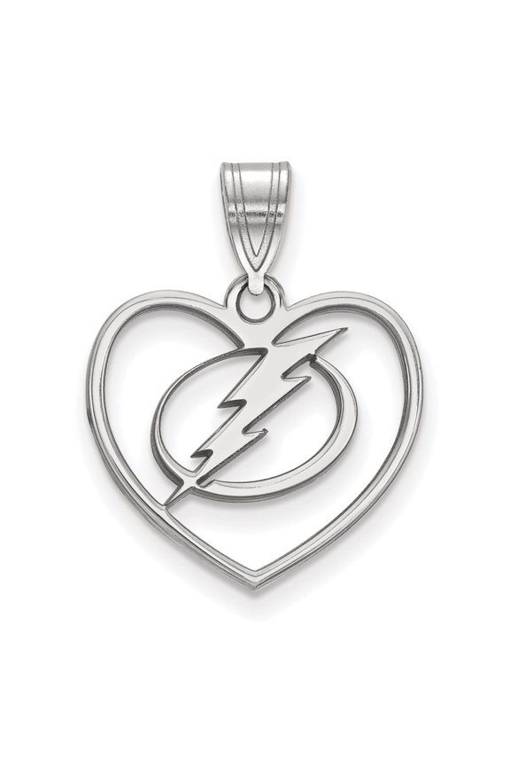Fine Jewelry 925 Sterling Silver Lightning Heart Pendant (L- 21 mm, W-17 mm) for Women