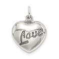thumbnail image 1 of Auriga Fine Jewelry 925 Sterling Silver Love Puffed Heart Charm Pendant (L- 18mm, W-12mm) for Women, 1 of 6