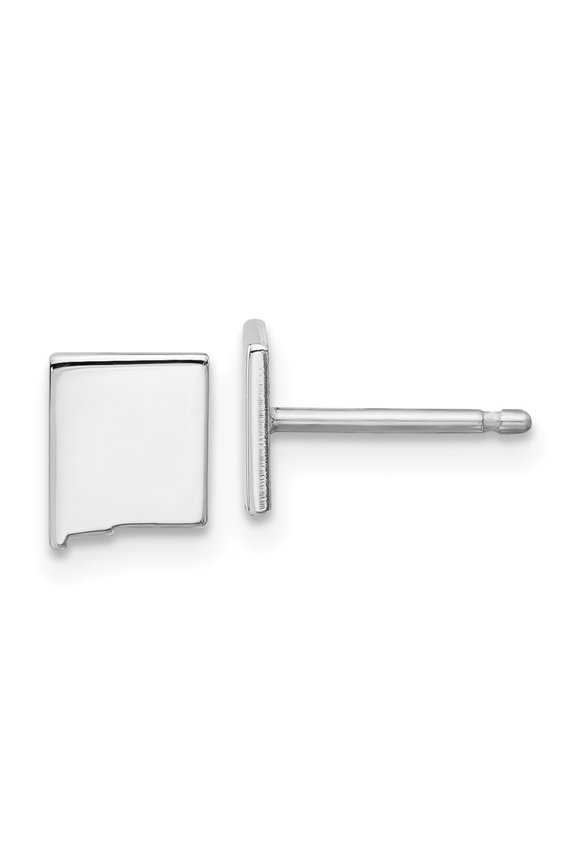 Fine Jewelry 925 Sterling Silver New Mexico State Push back Stud Earrings for Women